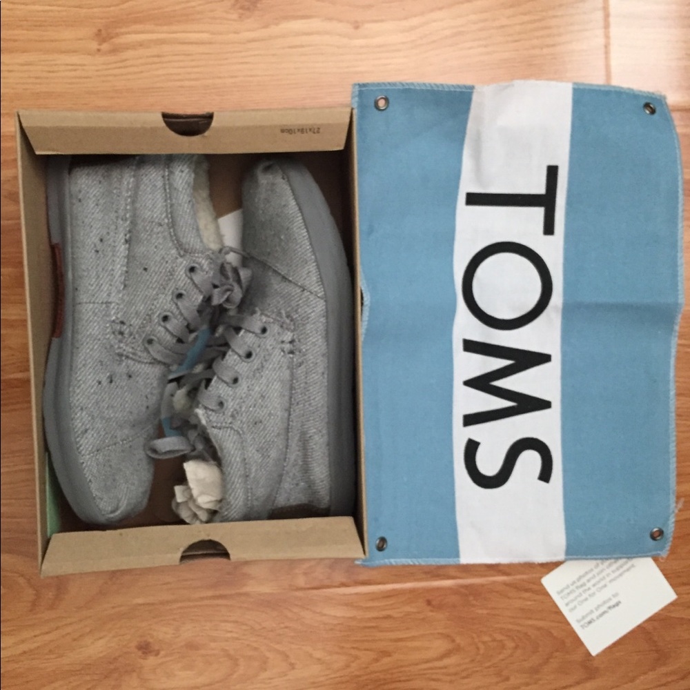 TOMS Botas Grey Wool Fleck Size 7 Women’s